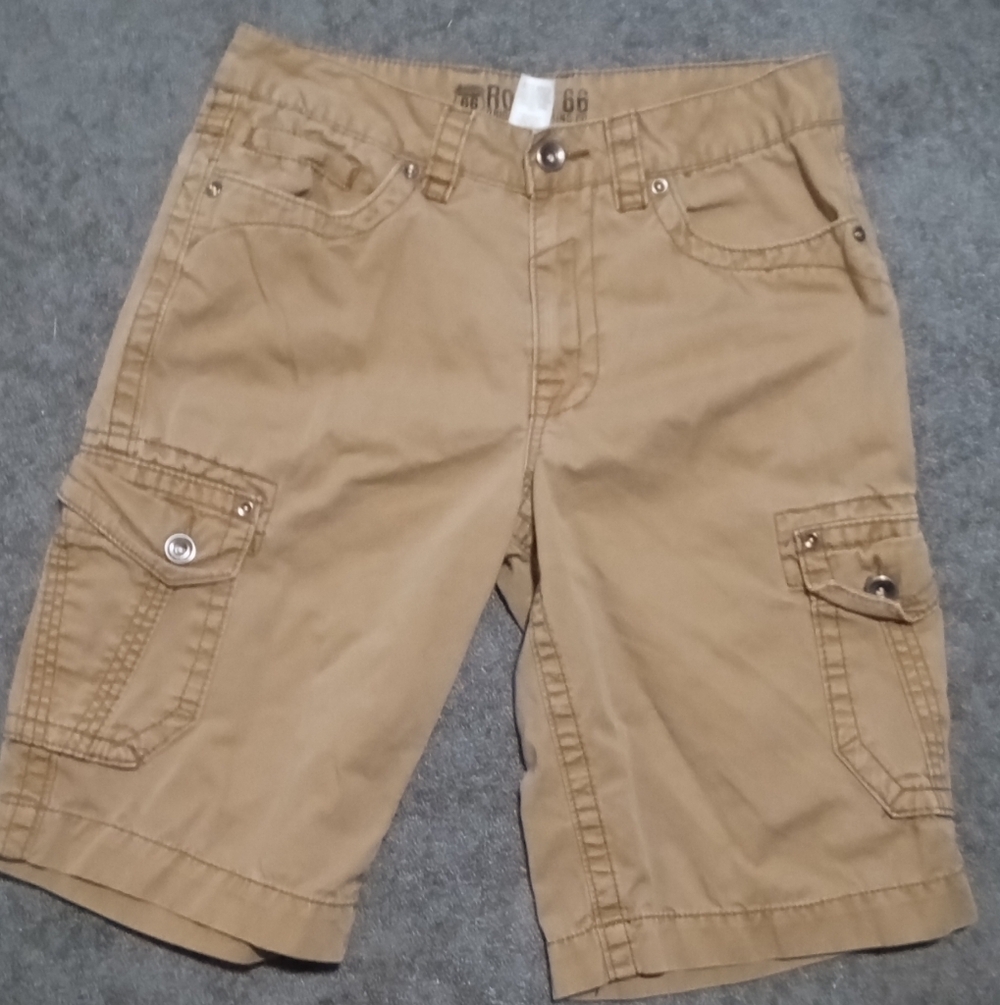 Route 66 Khaki Cargo Shorts for Men